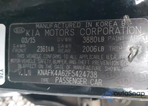 2015 Kia Forte Lx из США, поврежденный, VIN KNAFK4A62F5424738